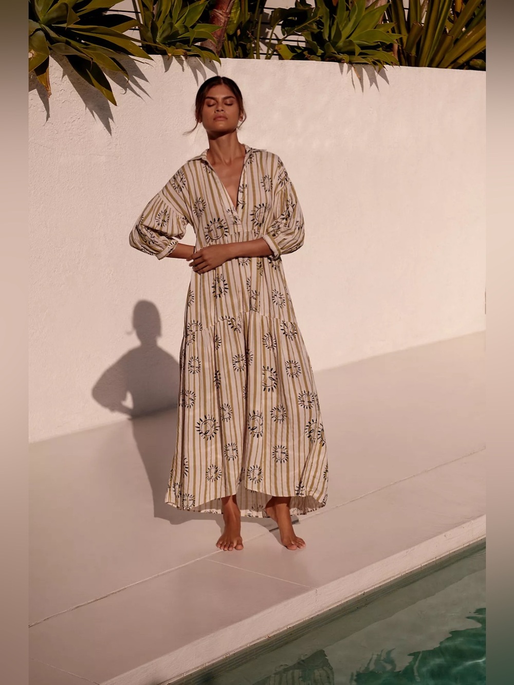 Anthropologie The LouLou Avenue Carolita Printed Tiered Shirt Dress